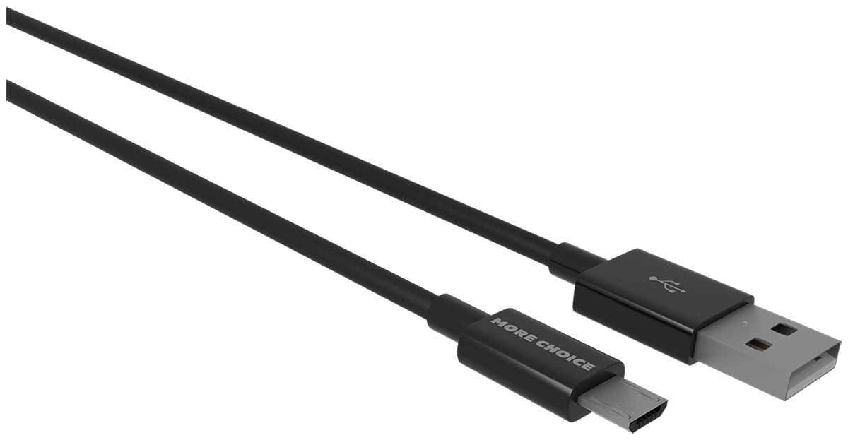 Дата-кабель MoreChoice USB 2.1A для micro USB K24m TPE 1м (Black) зарядный usb кабель для старых моделей nokia компактный usb кабель постоянного тока с разъемом 2 мм
