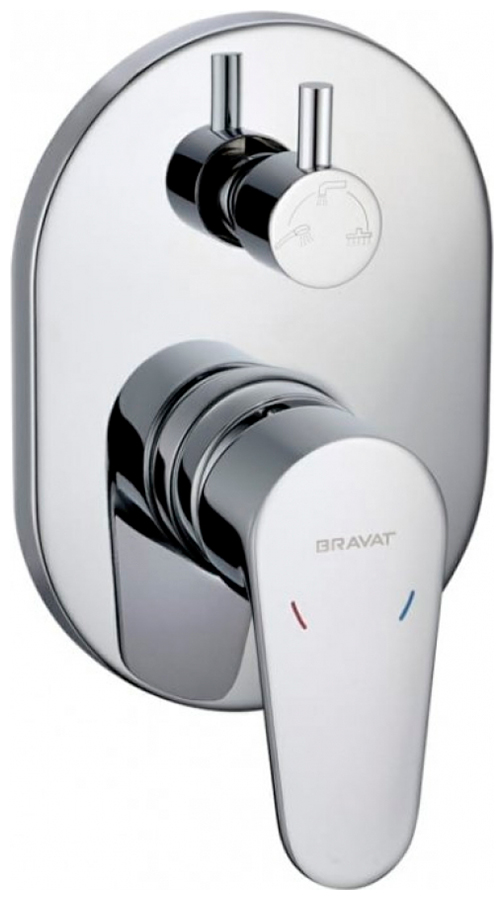 Изображение товара Смеситель для душа Bravat Eler с керамическим картриджем хром Германия