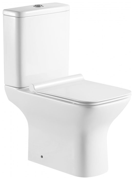Изображение товара Чаша напольного унитаза Aquanet Rimless Cube 2-C со скрытым смывом белый