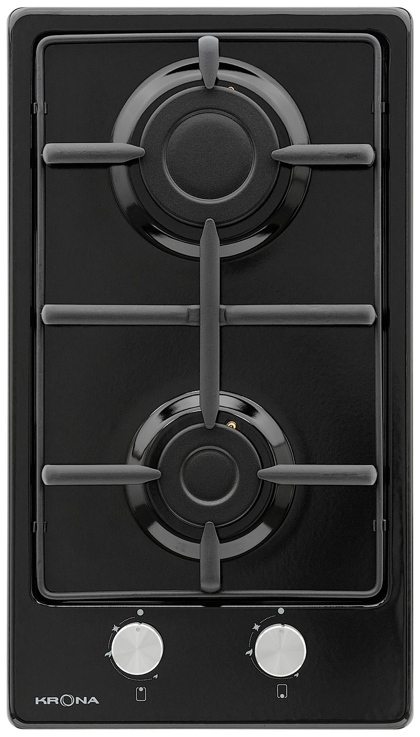 Изображение товара Газовая варочная панель Krona PARTITA 30 BL 2 конфорки эмаль газ-контроль