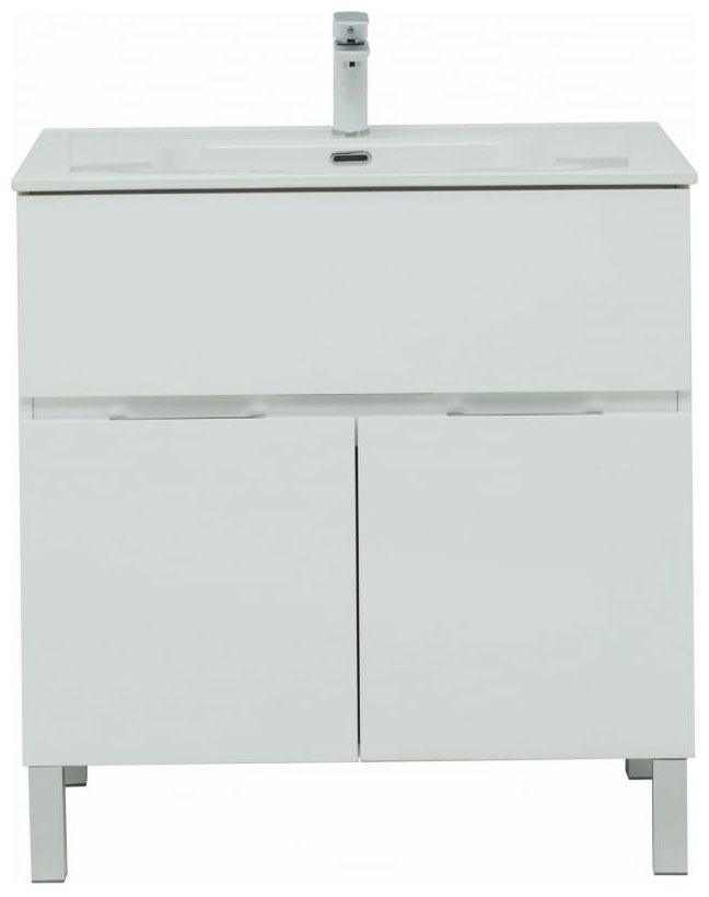 

Тумба под раковину Aquanet Алвита New 80 1 ящик, 2 дверцы, матовый белый (00277550)