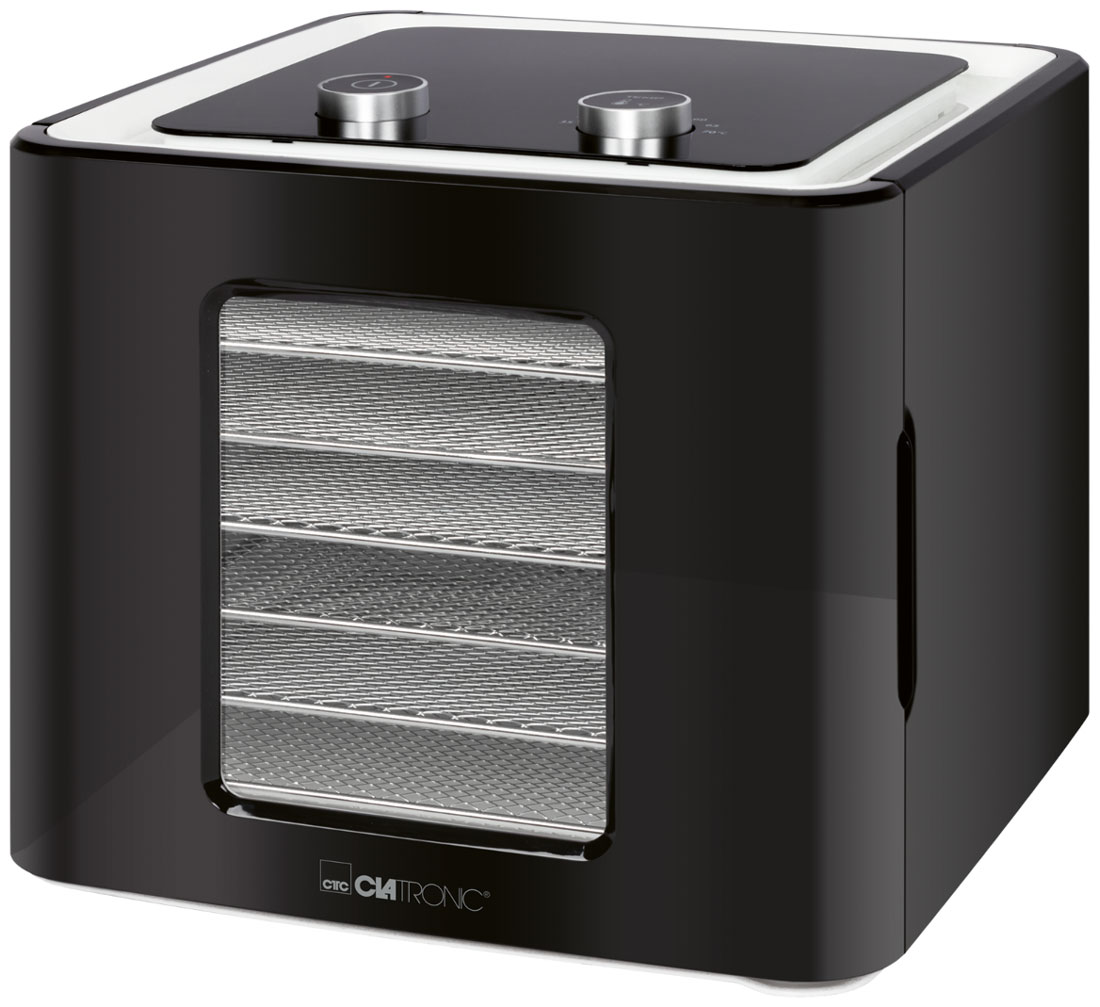 Изображение товара Сушилка для овощей и фруктов Clatronic DR 3773 schwarz 6 секций, 450 Вт