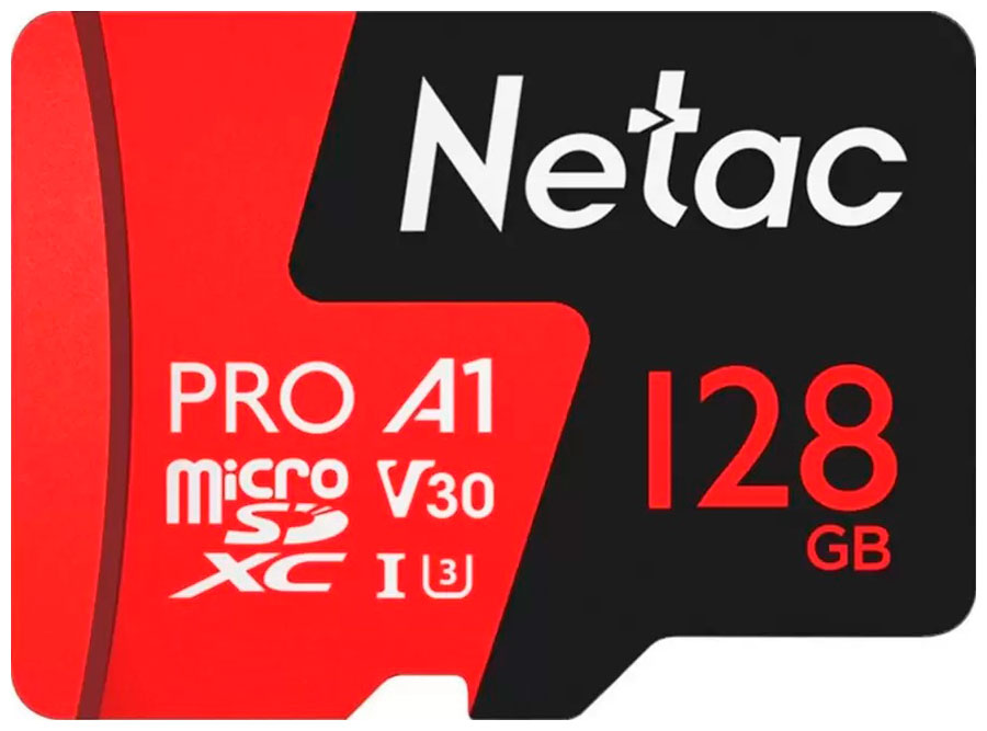 Карта памяти Netac microSDXC 128Gb Class10 P500 Extreme Pro adapter