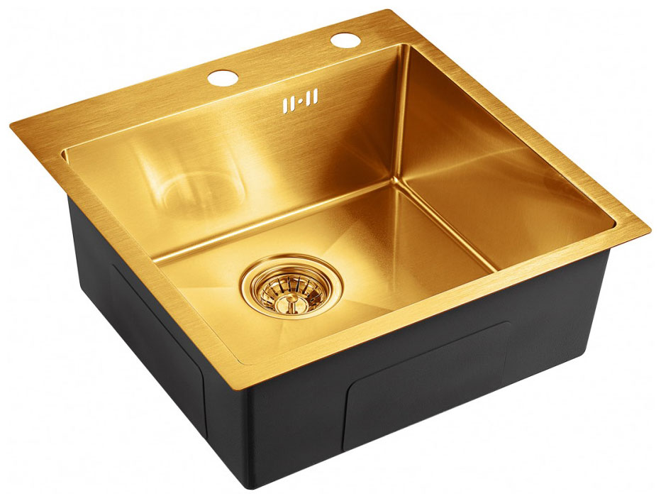 Изображение товара Кухонная мойка Emar EMB-117A PVD Nano Golden нержавеющая сталь с золотым покрытием