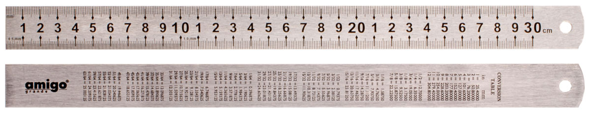 Изображение товара Линейка измерительная Amigo 300 мм 75030