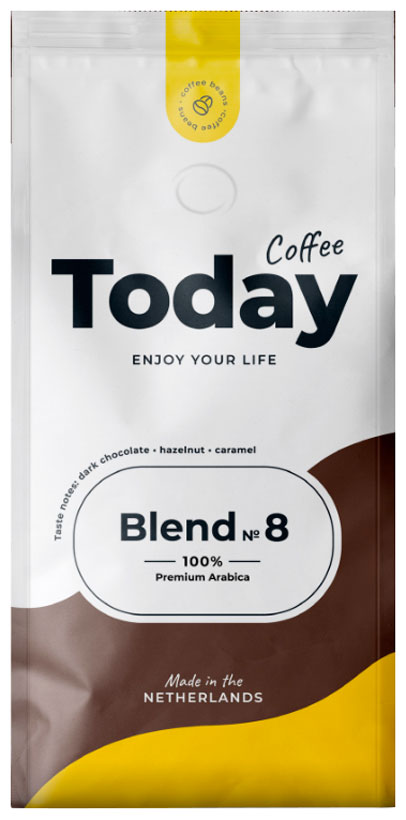 Кофе зерно Today Blend 8 200гр Beans Pack шоколад тёмный poulain экстратонкий 100 г