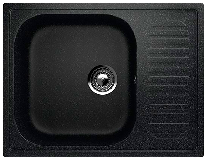 Изображение товара Кухонная мойка Ulgran U-202 черная из искусственного камня с крылом