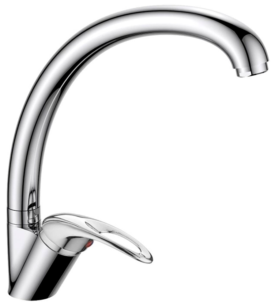 Изображение товара Кухонный смеситель Haiba HB15 хром современный однорычажный с поворотным изливом