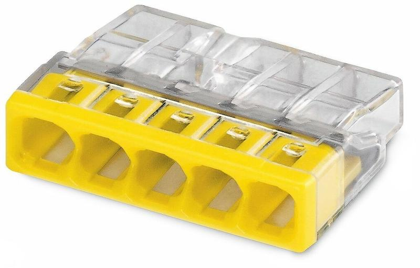 Изображение товара Клемма электромонтажная EU2.5 415 прозрачная 5 отверстий Tokov Electric