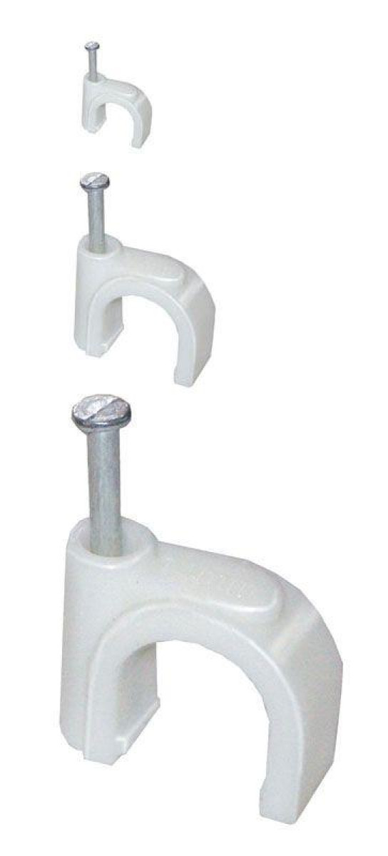 Изображение товара Крепежная скоба IEK диаметр 10 мм пластиковая для кабелей и проводов