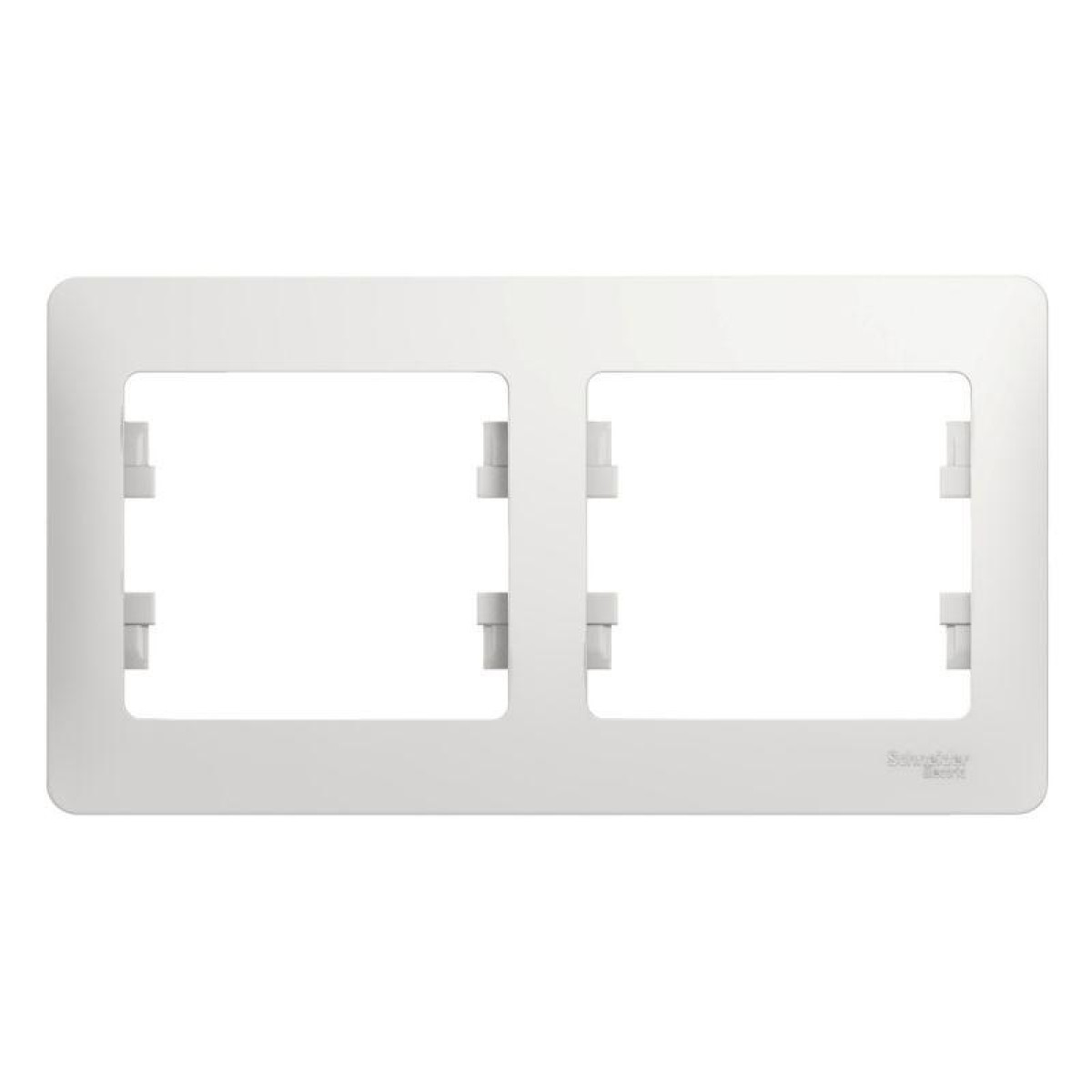 Изображение товара Рамки, декоративные элементы, основания для ЭУИ Systeme Electric Рамка 2-м Glossa горизонт. бел. SE