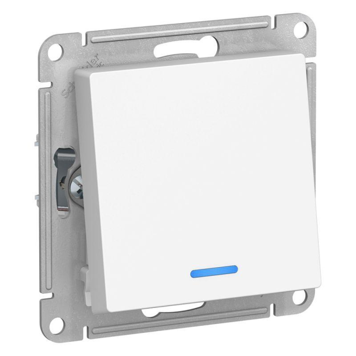 Изображение товара Выключатели, переключатели, диммеры Systeme Electric Переключатель проходной 1-кл. СП AtlasDesign 10А IP20 (сх. 6а) 10AX механизм с подсветкой бел. SE