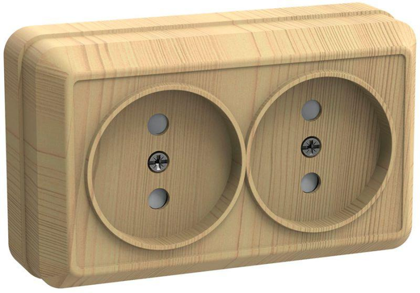 Изображение товара Розетка IEK Октава 2-м ОП IP20 10А без заземл. пластиковая