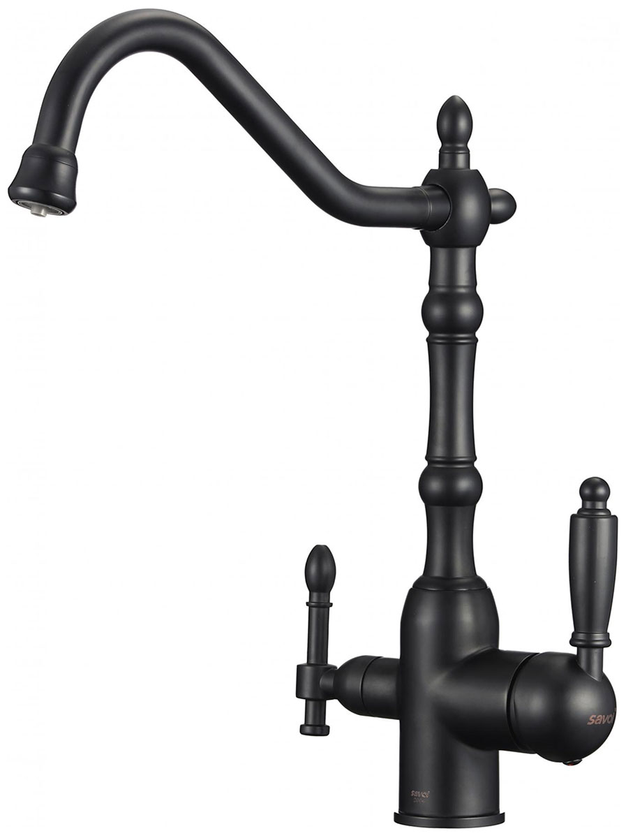 Изображение товара Смеситель для кухонной мойки Savol под фильтр S-L1803H черный латунь
