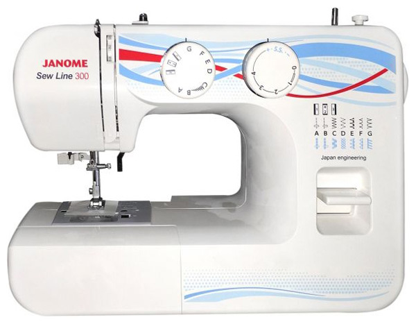 Швейная машина Janome Sew Line 300 белый швейная машина janome sew line 300 белый бирюзовый
