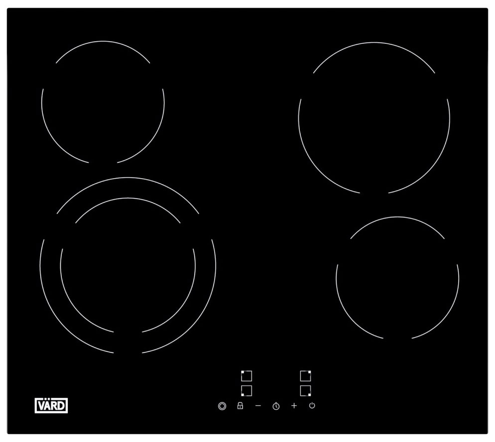 

Электрическая варочная панель Vard VHC6421B, Черный