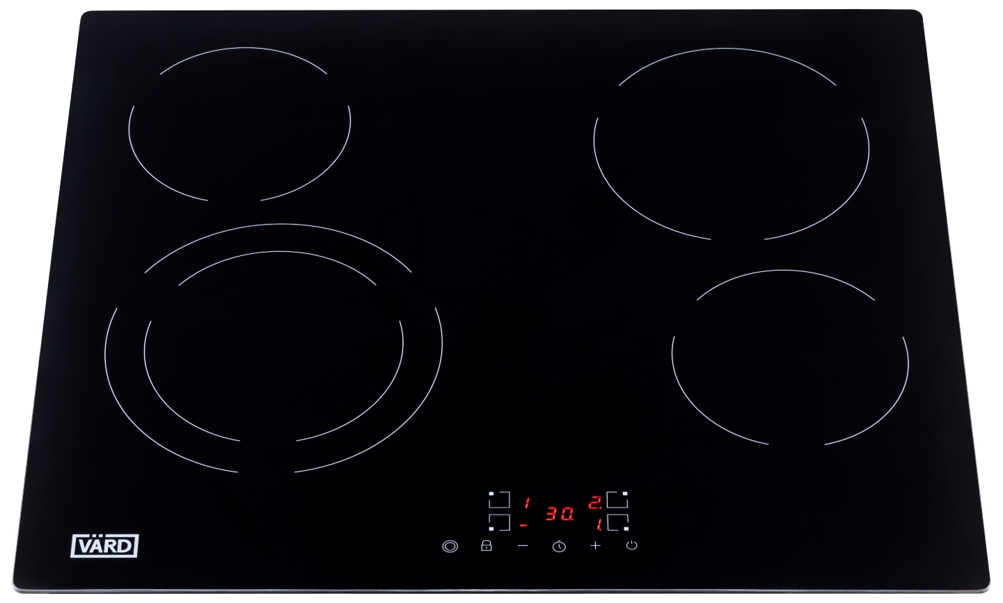 Изображение товара Электрическая варочная панель Vard VHC6421B стеклокерамика 4 конфорки безопасность