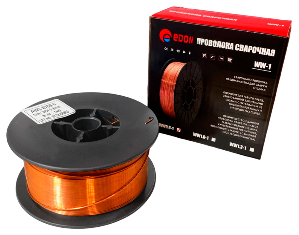 Изображение товара Сварочная проволока омедненная Edon WW0.8-1