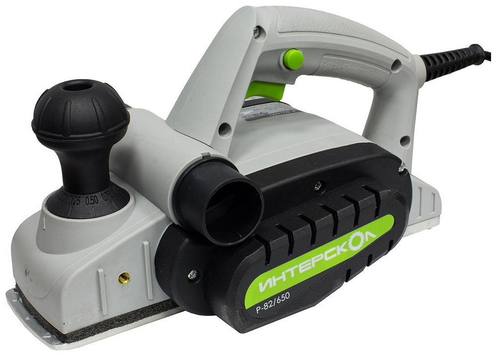 Изображение товара Электрический рубанок Интерскол Р-82/650 с глубиной строгания 2 мм