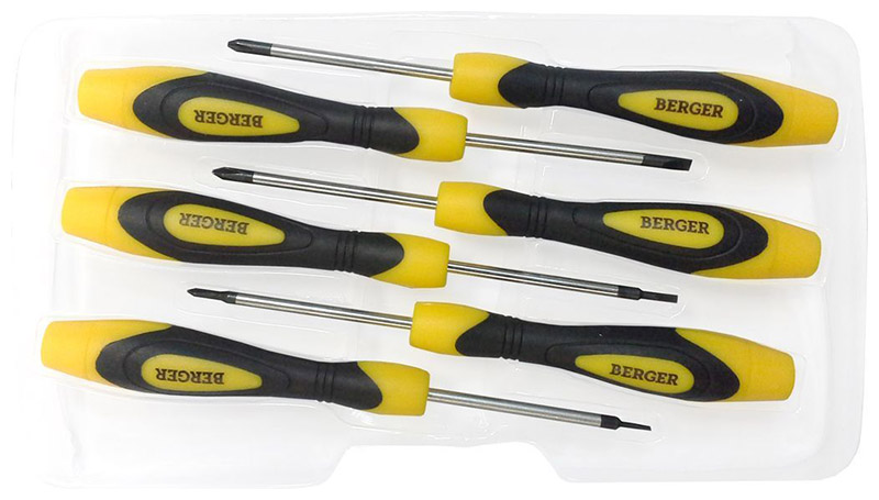 Изображение товара Набор отверток Berger часовых 6 предметов BG 1068