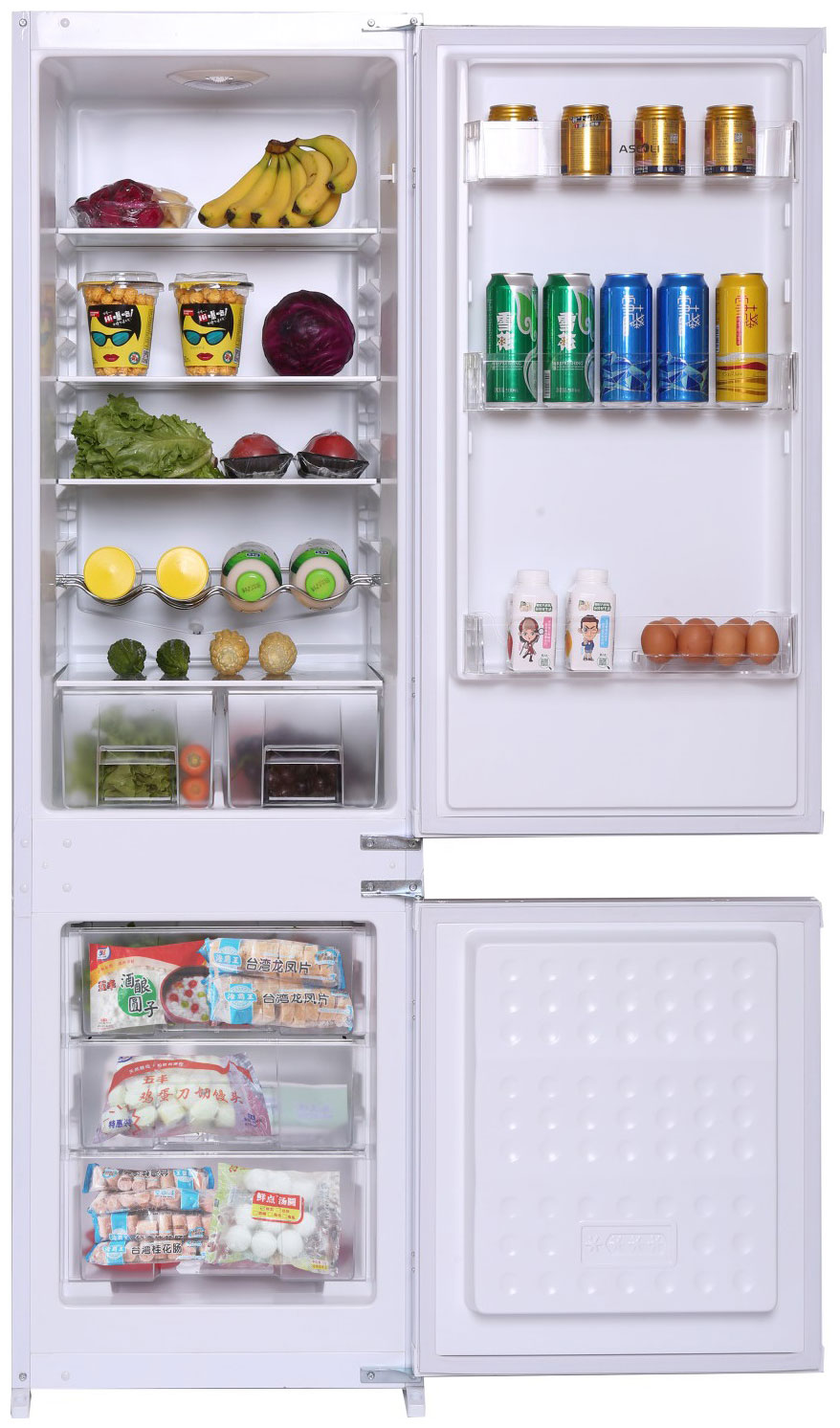Встраиваемый двухкамерный холодильник Haier HRF 229 BI RU beko 4546863700 уплотнитель 520х1100 мм двери холодильной камеры для холодильника