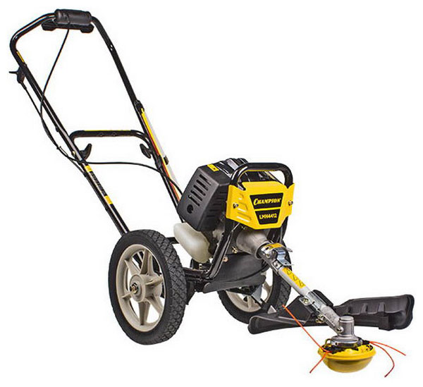 Изображение товара Колёсный бензиновый триммер Champion LMH4412 2-тактный мощный для участков до 20 соток