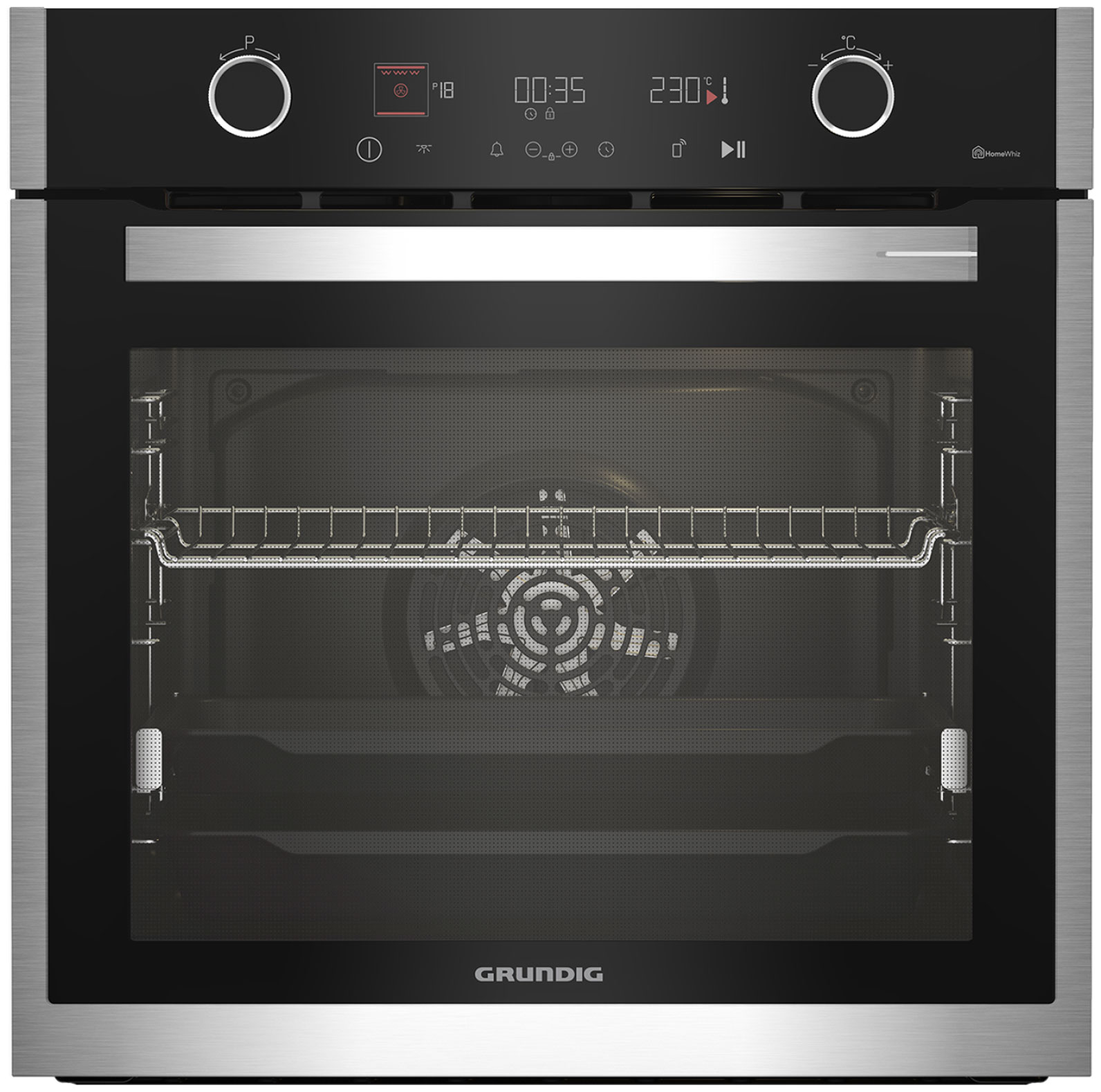 Изображение товара Электрический духовой шкаф Grundig GEBM19400BPHI с Wi-Fi пиролитической очисткой