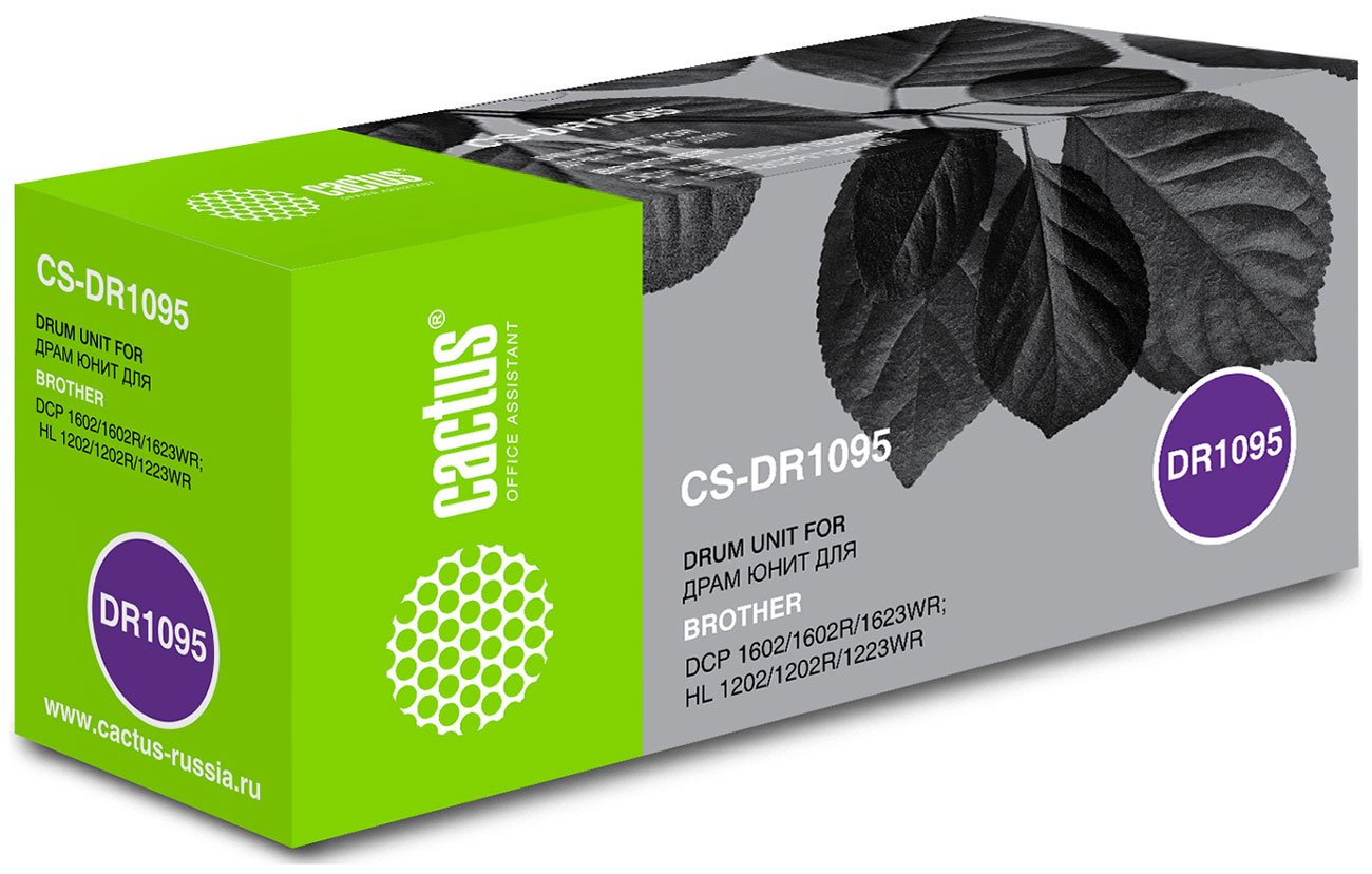 Изображение товара Фотобарабан Cactus CS-DR1095, для Brother (DCP 1602/1602R/HL, 1202/1202R) ресурс 10000 страниц