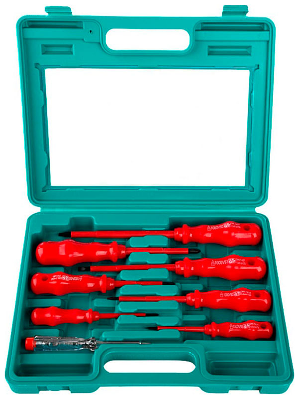 

Набор отверток Sturm! 1040-02-SSE, диэлектрические, 8 штук, CrV, кейс