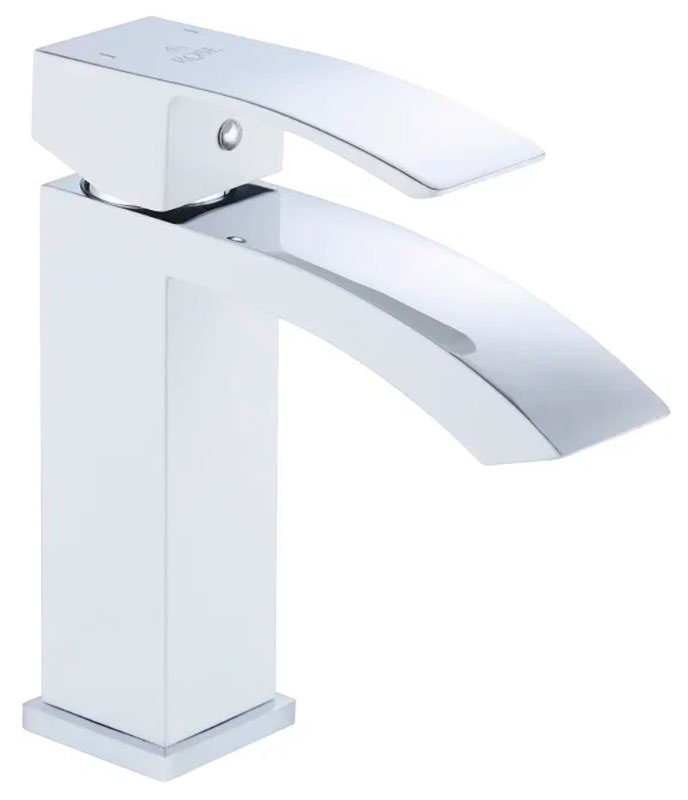 

Смеситель для раковины Rose R15F, белый (R1501F), Белый/хром