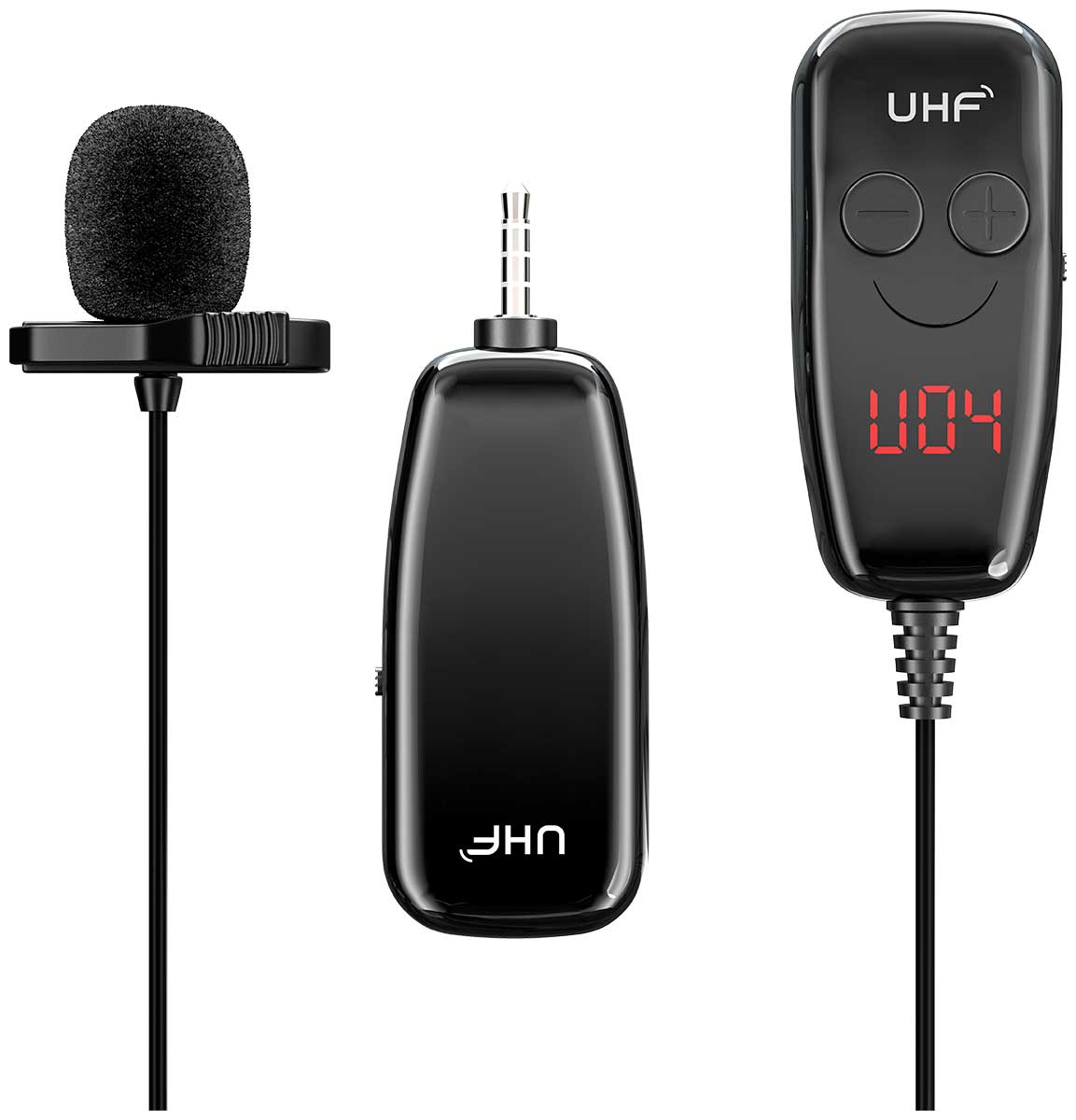 Изображение товара Беспроводной петличный микрофон mObility MMI-12 с дальностью 40 м и встроенным аккумулятором