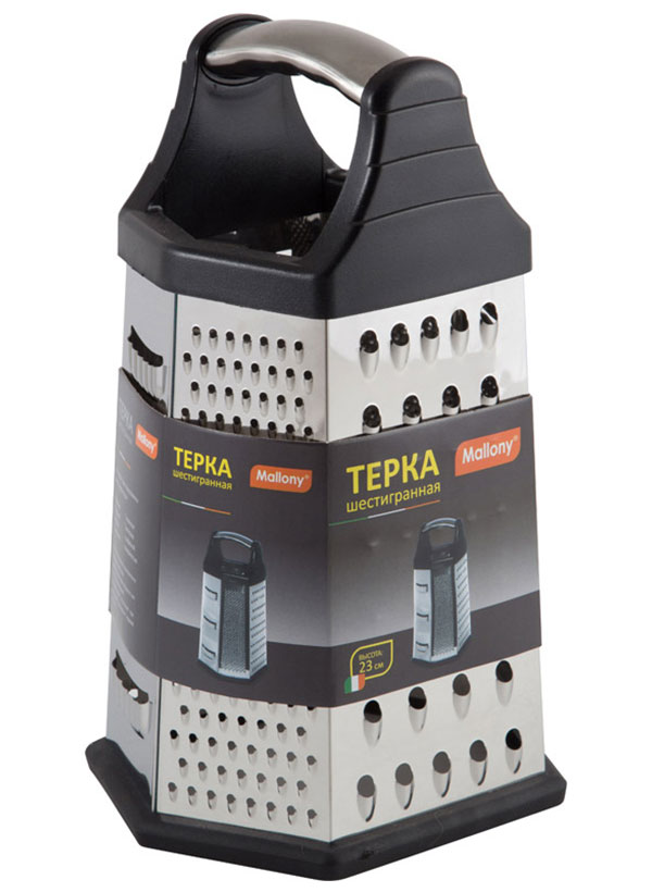 Изображение товара Терка для измельчения Mallony GR-003-9 шестигранная 23 см нержавеющая сталь