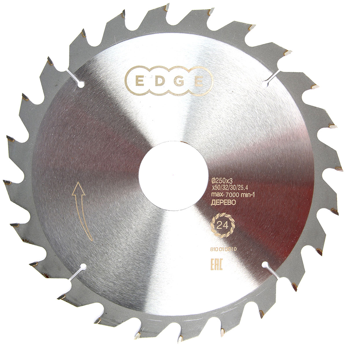 Изображение товара Диск пильный Patriot EDGE по дереву 250 мм 24 зуба для циркулярной пилы