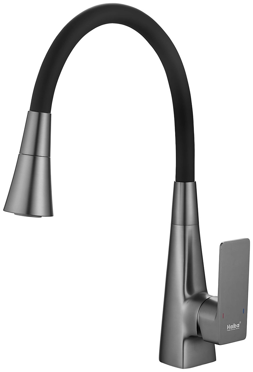 

Смеситель для кухни Haiba HB823-3/оружейная сталь (HB73823-3)