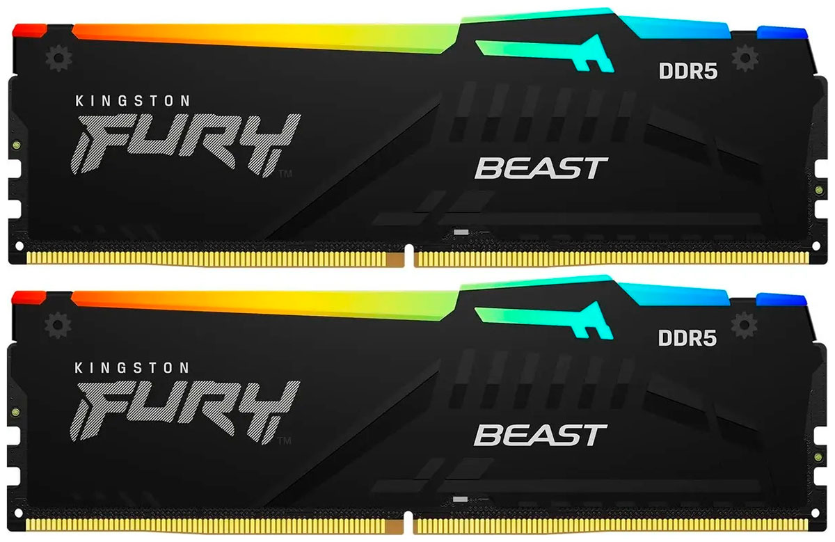 Изображение товара Оперативная память Kingston DDR5 32GB 5600Mhz FURY Beast Black RGB