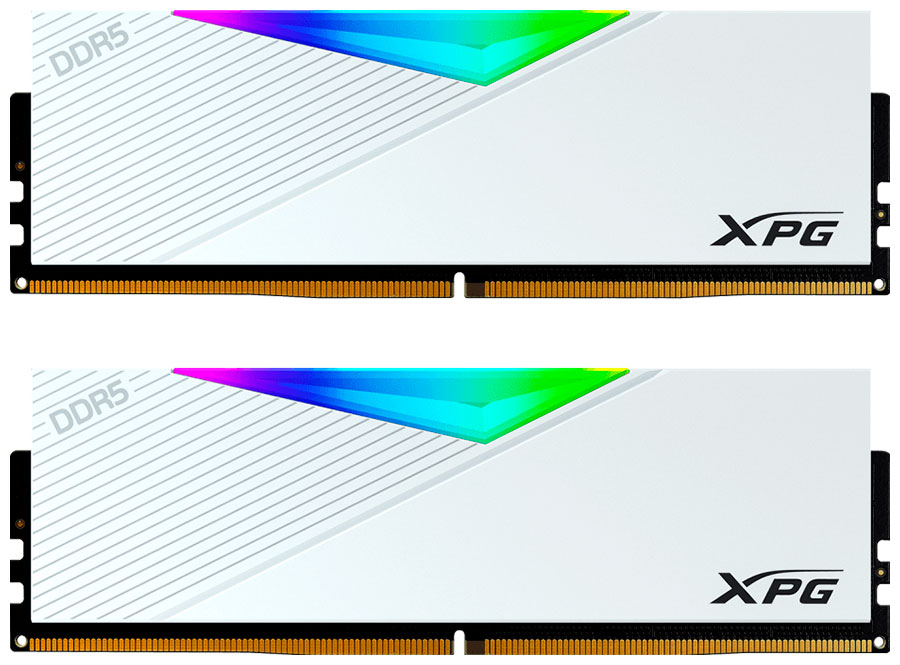 

Оперативная память Adata XPG DDR5 64GB (2x32GB) 6000MHz Lancer RGB WHITE (AX5U6000C3032G-DCLARWH), Белый