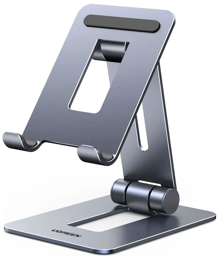 Изображение товара Подставка для телефона Ugreen LP678 (15608) Foldable Multi-Angle Phone Stand With Height Adjustable, регулируемая по высоте, серый