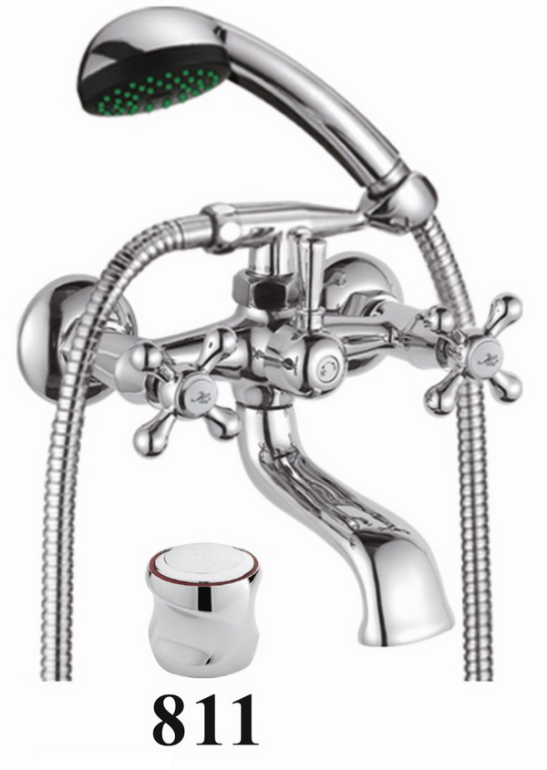 Изображение товара Смеситель для ванной комна́ты D-Lin D130811 хром настенный с душем и экономией воды
