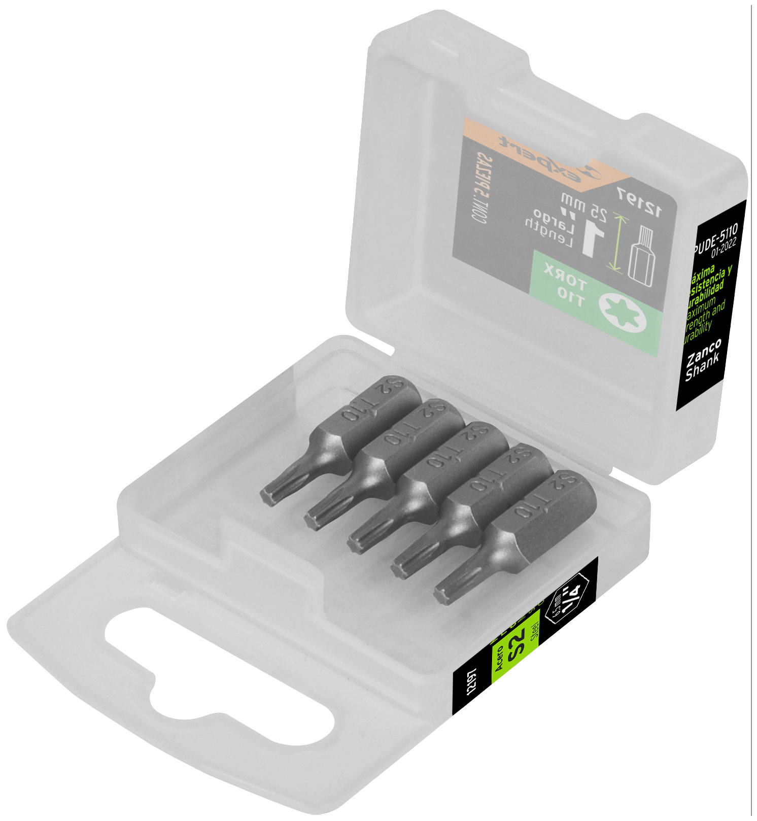 Изображение товара Набор бит Truper TORX T10 25 мм, 5 шт. (12197)