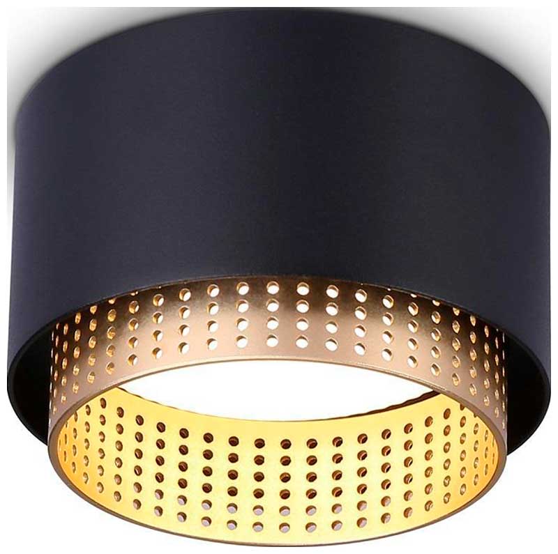 Изображение товара Накладной светильник Ambrella Light Techno Spot на потолок черный с золотом