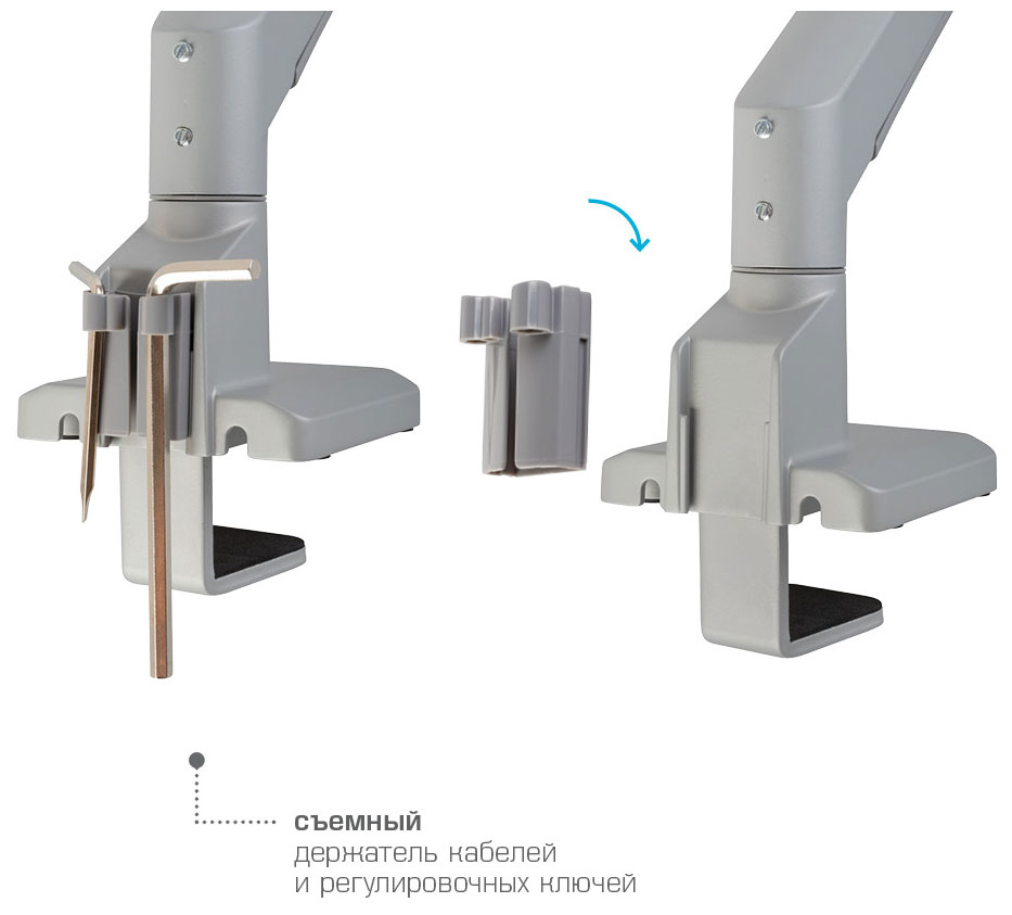 

Кронштейн настольный для LED/LCD мониторов Arm media LCD-T35, Серебристый