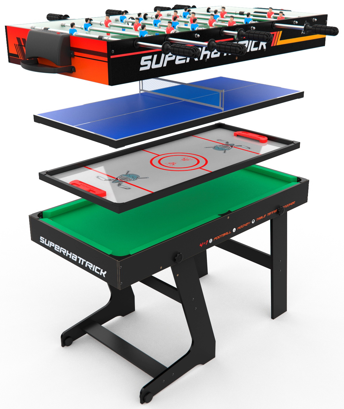Изображение товара Игровой стол DFC SUPERHATTRICK 4 в 1 трансформер для дома и дачи