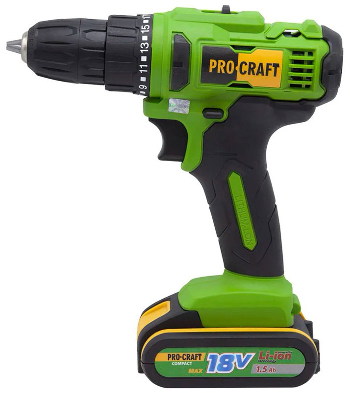 Изображение товара Шуруповерт аккумуляторный Procraft Universal PA-18C COMPACT