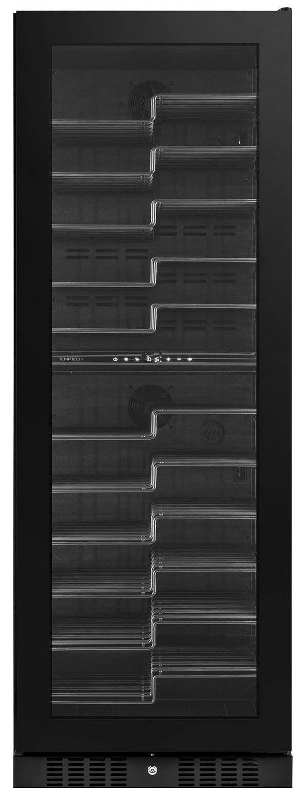 Изображение товара Встраиваемый винный шкаф Temptech CPRO1800DRB-24 460 л 2 зоны черный стекло