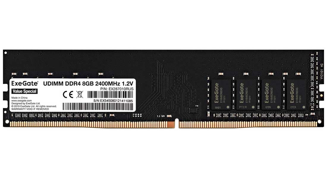 Изображение товара Оперативная память DDR4 8GB 2400MHz ExeGate Value Special EX287010RUS