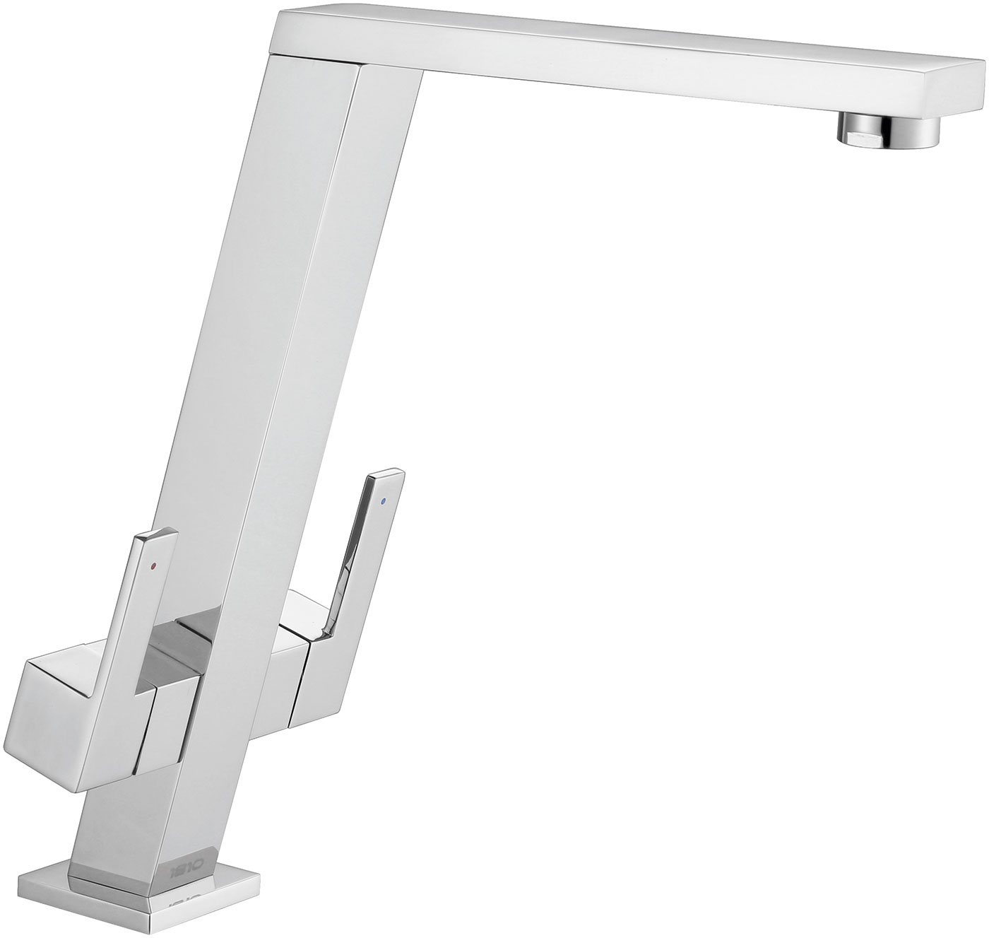 Изображение товара Смеситель для кухонной мойки Kaiser Vico хромированный двухрычажный с поворотным изливом