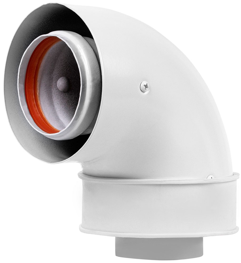 Колено Royal Thermo диаметр 60/100L FF 90гр Колено Royal Thermo диаметр 60/100L FF 90гр