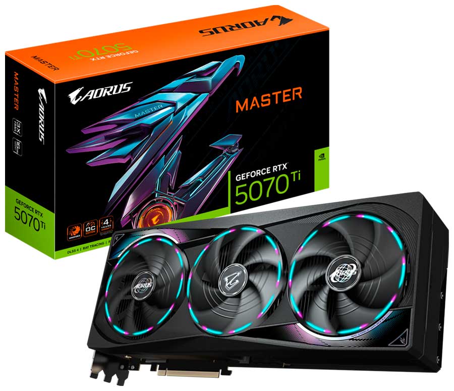 Изображение товара Видеокарта Gigabyte GeForce RTX 5070 Ti MASTER 16G (GV-N507TAORUS M-16GD)