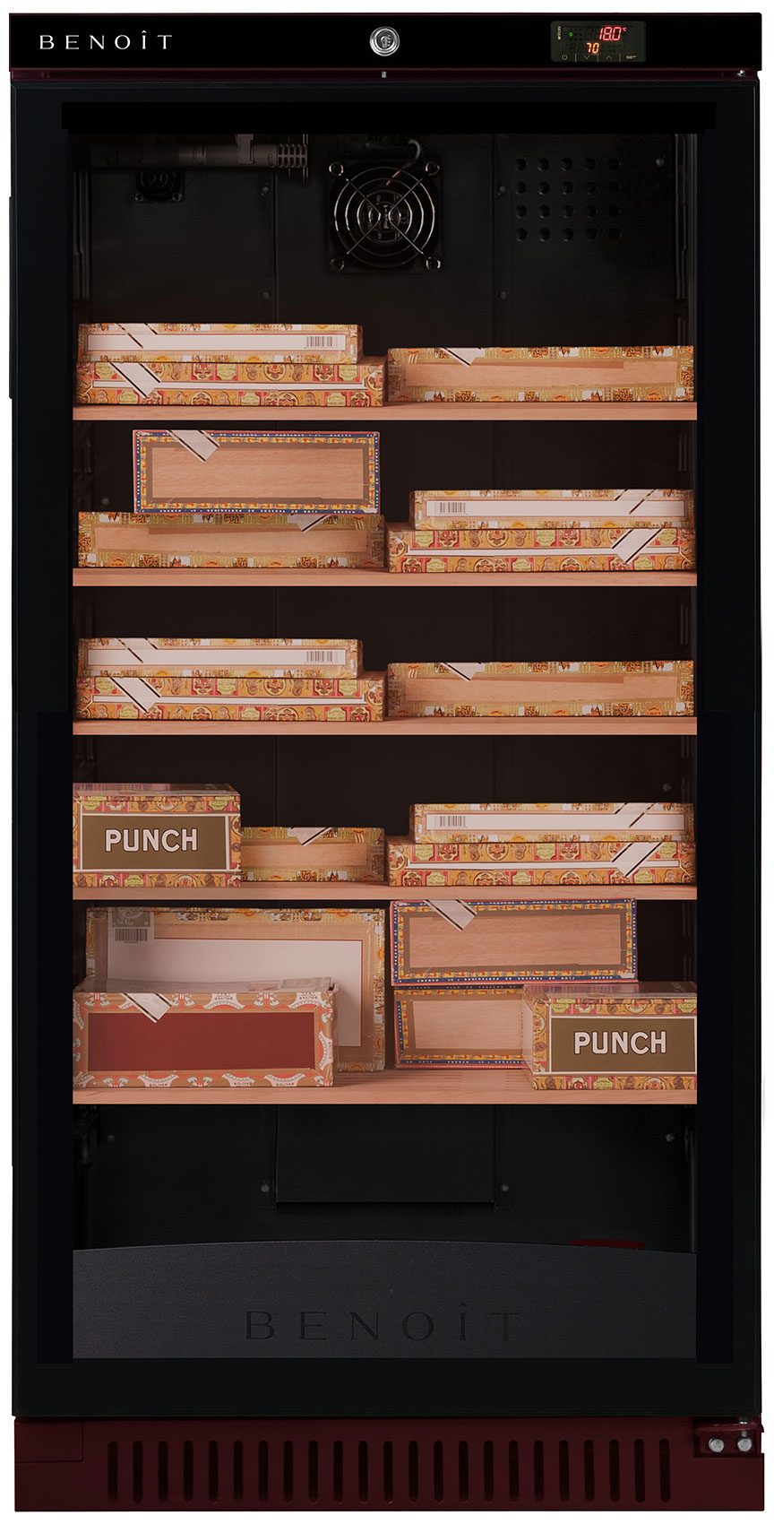 Хьюмидор Benoit HUMIDOR CIG-250 вишневый 5А