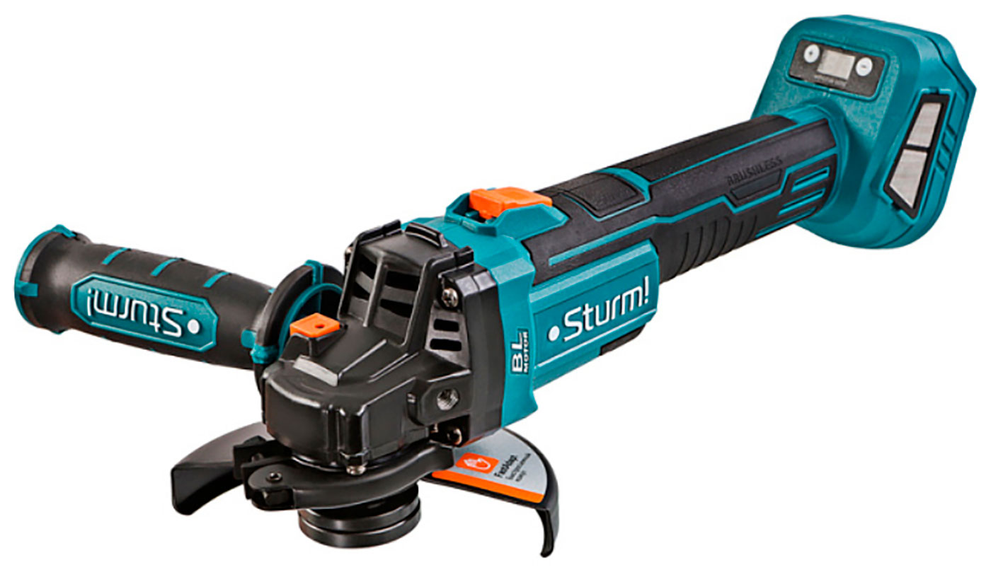 Изображение товара Угловая шлифовальная машина (болгарка) Sturm! CAG18125E, аккумуляторная (18В, 1BatterySystem, 125мм, плавн пуск, без АКБ и ЗУ)
